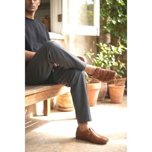 Pikolinos Mens Tan Leather Fisherman Sandals EU 42 US 9 Whipstitch Loafers